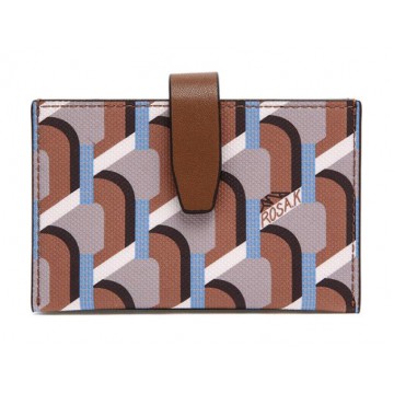 ROSA.K MONOGRAM ACCORDION WALLET CAMEL